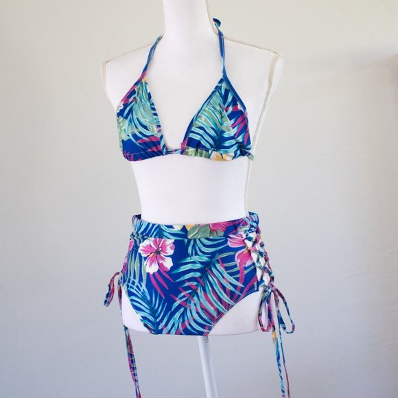 NWOT Tropical 3-Piece Bikini w/Cover-up Kimono- L - Picture 12 of 12